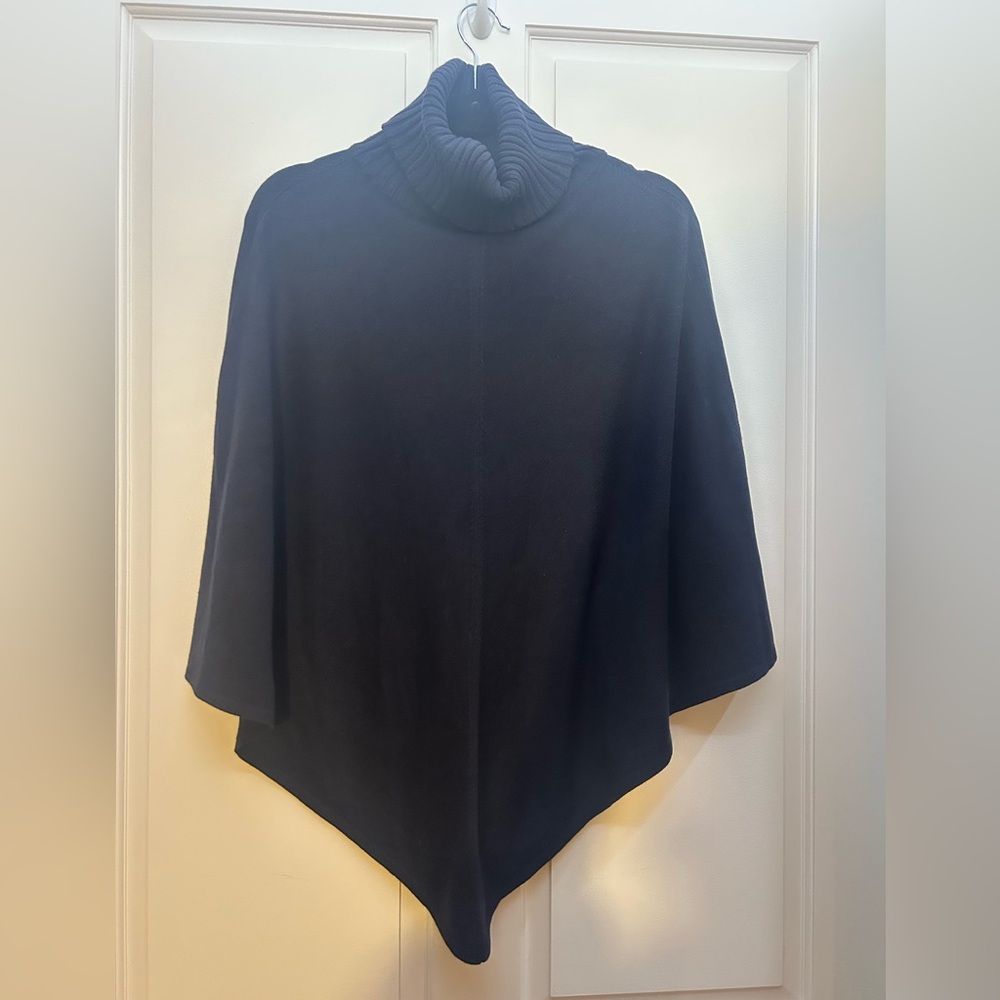 Ann Taylor Sweater Poncho - Navy Blue